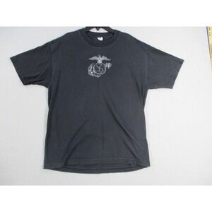 USMC Tun Tavern T Shirt Mens Large Black Eagle Globe Anchor Marine Corps Graphic